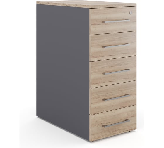 Тумба приставная Kobor TS5-40/60 graphite/natural 220703