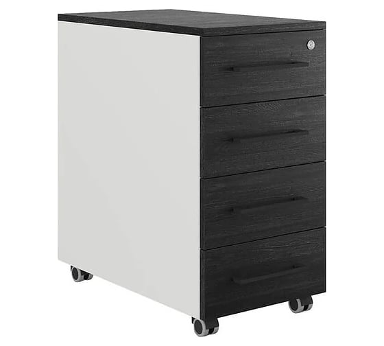 Тумба мобильная Kobor TМ4-40/70 white/wood 221714
