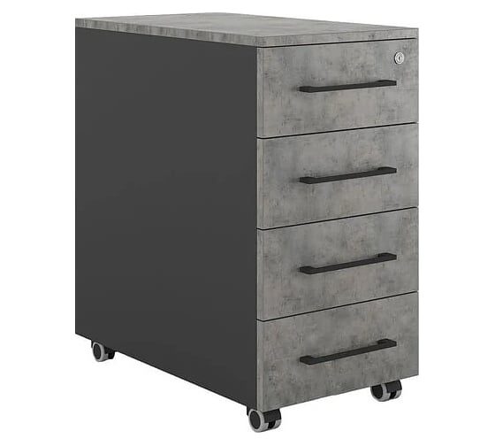 Тумба мобильная Kobor TМ4-40/70 black/chicago 221647