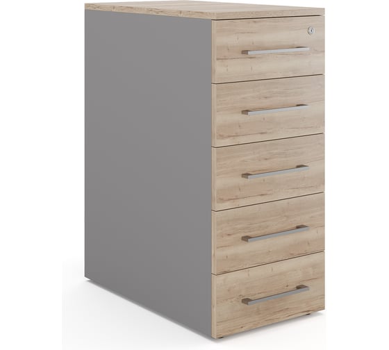Тумба приставная Kobor TS5-40/50 aluminum/natural 220726