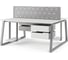Стол офисный Kobor TR/2-80/140 aluminum/premium 217288 3