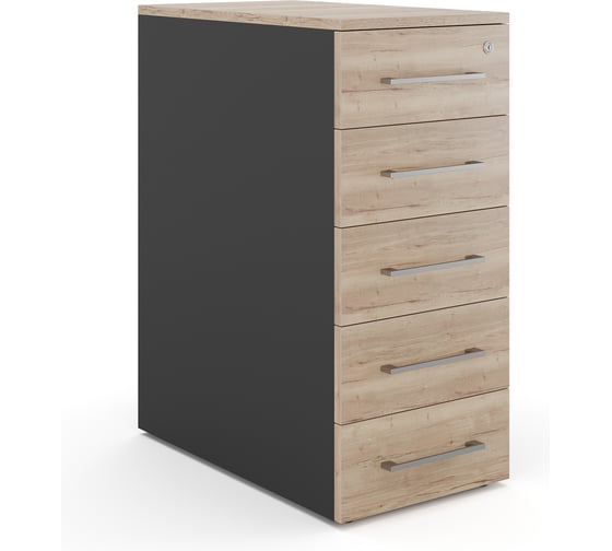Тумба приставная Kobor TS5-40/80 black/natural 220681