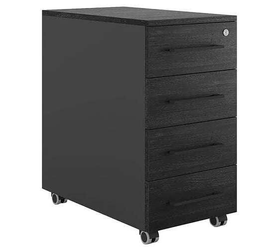 Тумба мобильная Kobor TМ4-40/70 black/wood 221657