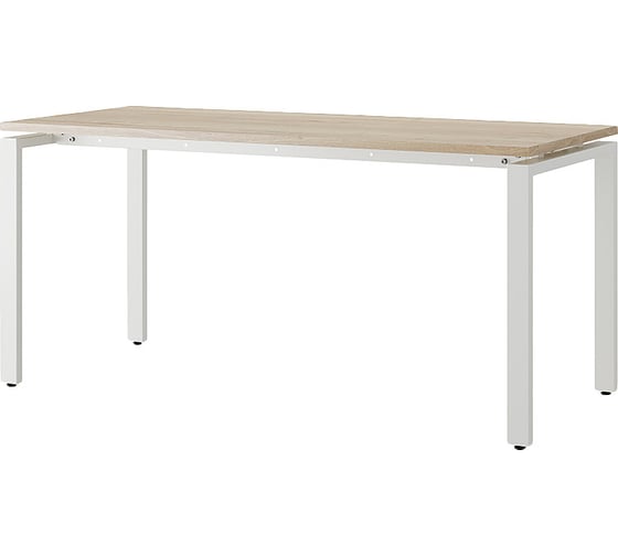 Стол офисный Kobor P-80/80 white/natural 210390
