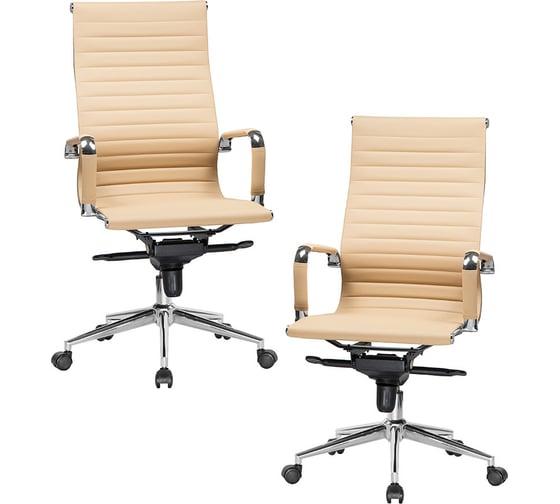 Набор офисных кресел для руководителей DOBRIN CLARK бежевые, 2 шт LMR-101F-N_M_EL-beige