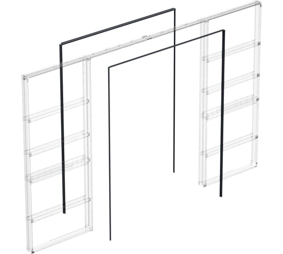 Комплект для обрамления пенала для двухстворчатой двери Armadillo SLD.Comfort-PENAL frame 1800/2900 BL 60821