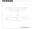 Комплект торцевых ручек KERRON RT-002-400 BL 400 мм, для фасада 18 мм, матовый черный, 2 шт. SET2(RT-002-400 BL) 3