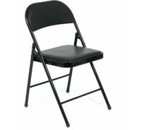 Складной стул Tetchair FOLDER mod. 032, 6 шт, 41x51x76 см, каркас: металл, сиденье/спинка: экокожа, черный 14100