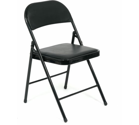 Складной стул Tetchair FOLDER mod. 032, 6 шт, 41x51x76 см, каркас: металл, сиденье/спинка: экокожа, черный 14100