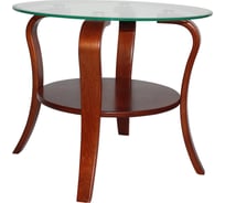 Журнальный стол Мебелик Аннет столешница стекло, цвет вишня 401