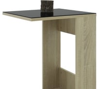 Журнальный стол Мебелик BeautyStyle 3 сонома, стекло черное 7625