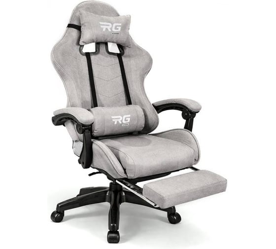 Кресло игровое BYROOM RG HEALER, ткань, серый, с подставкой для ног BRGF813F/G