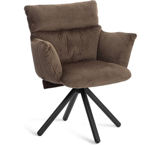 Кресло Tetchair Флаффи/Fluffy опора 360 Д40, вельвет, коричневый 25976