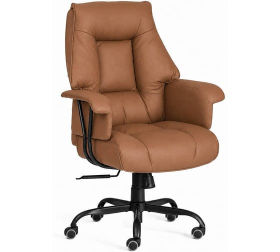 Кресло Tetchair Линкольн Металбл/Lincoln Metalbl кож/зам, св.-коричневый 26220