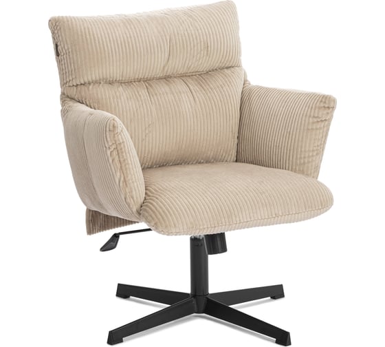 Кресло Tetchair Флаффи/Fluffy крестовина 64см, вельвет, бежевый 25978