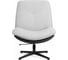 Кресло лаунж Tetchair Космо/Cosmo велюр/букле/экокожа, vt шейп серый/черный 26225 7