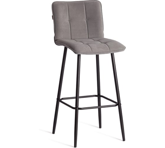 Стул барный Tetchair Бари/Bari велюр, серый 24905