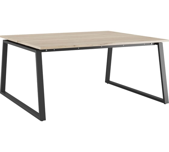 Стол офисный Kobor TR/2-140/120, черный/Natural 217139