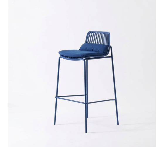 Стул барный Стул Груп Louran с подушкой, синий D-012H-75 dark blue
