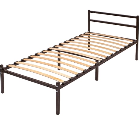 Разборная кровать ЭЛИМЕТ 900x2000 мм металлическая с опорами и спинкой БП-00002065