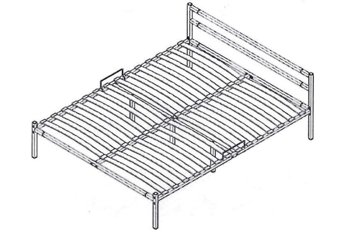 Кровать с металлической спинкой с размерами