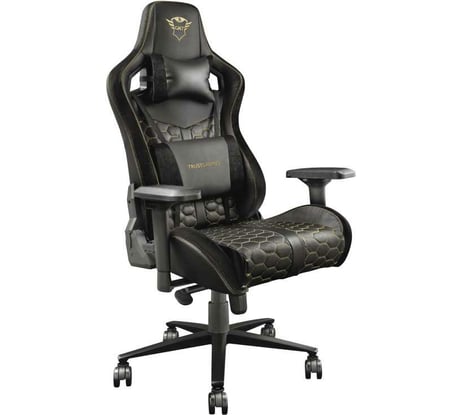 Компьютерное игровое кресло Trust Resto GXT 712 23784 черное кожзам Б0051859