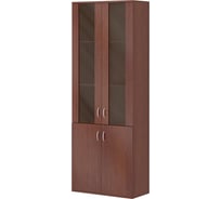 Высокий шкаф ФЕЛИКС Логистика 75x35.1x201.6 миланский орех темный ПК-ЛОГ-ШК202Х75С2Д2/35-В1-34