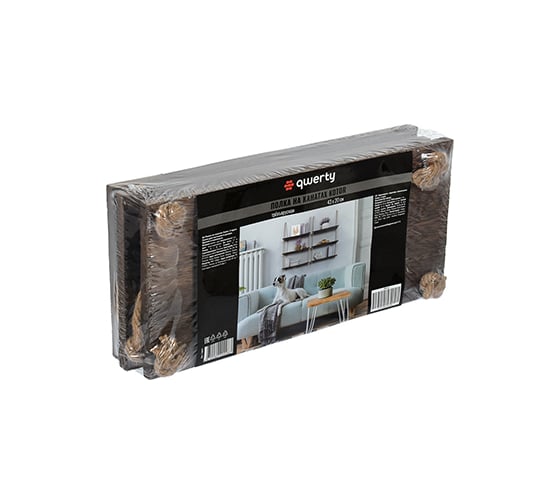 Полка QWERTY Kotor на канатах 3 яруса 43x20x1,5 см 72041