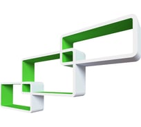Комплект полок QWERTY Нью-Йорк 44x24x10 см, 40x20x10 см, 36x16x10 см, толщина 1,5 см 72011