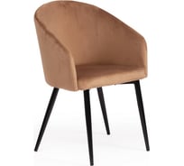 Кресло Tetchair LA FONTAIN 004 вельвет/металл, 60x57x84 см, 2 шт коричневый HLR11/черный 15189
