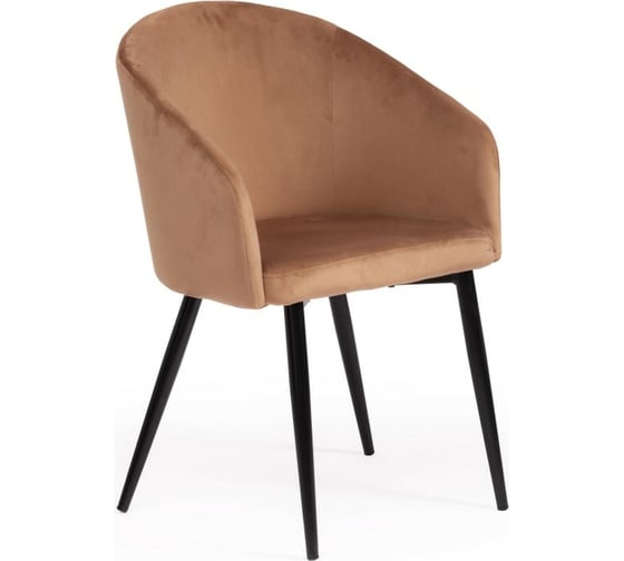 Кресло Tetchair LA FONTAIN 004 вельвет/металл, 60x57x84 см, 2 шт коричневый HLR11/черный 15189 1