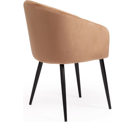 Кресло Tetchair LA FONTAIN 004 вельвет/металл, 60x57x84 см, 2 шт коричневый HLR11/черный 15189