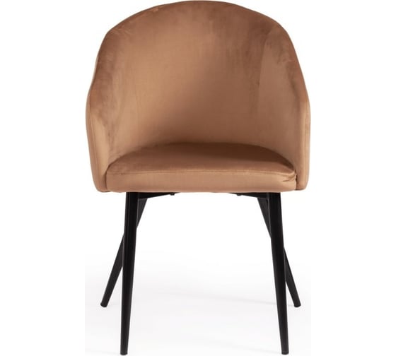 Кресло Tetchair LA FONTAIN 004 вельвет/металл, 60x57x84 см, 2 шт коричневый HLR11/черный 15189
