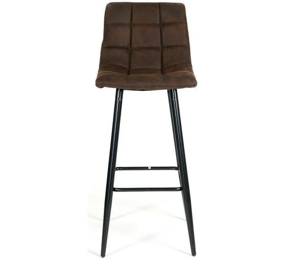 Барный стул Tetchair SPICE 8078 металл, ткань наппа, 51x42x104 см, темно-коричневый/черный 13292