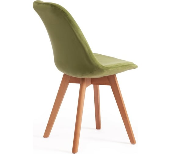 Стул Tetchair TULIP SOFT 74 вельвет/дерево, 54x47x83 см, зеленый HLR 54/натуральный, 4 шт 15219