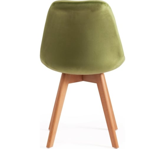 Стул Tetchair TULIP SOFT 74 вельвет/дерево, 54x47x83 см, зеленый HLR 54/натуральный, 4 шт 15219