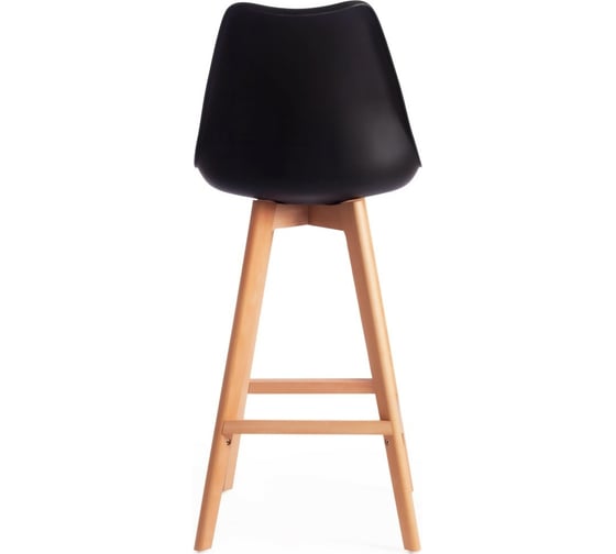 Барный стул Tetchair TULIP BAR C1014H пластик/дерево, 57x48x104 см, черный 3010/натуральный, 4 шт 15204