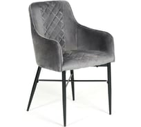 Кресло Tetchair FORZA 5175-2 металл/вельвет, 58x59,5x88 см, серый/черный, G062-40 13294