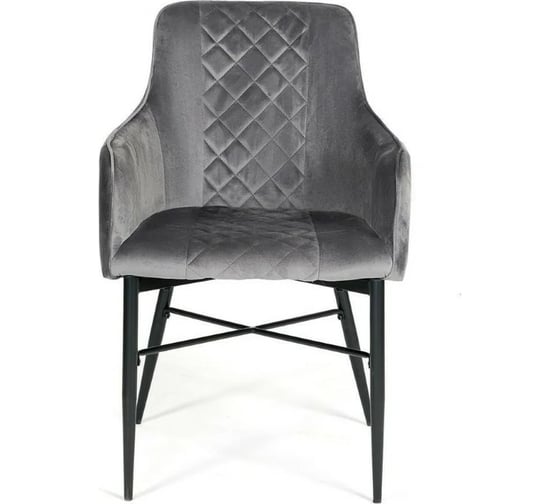 Кресло Tetchair FORZA 5175-2 металл/вельвет, 58x59,5x88 см, серый/черный, G062-40 13294