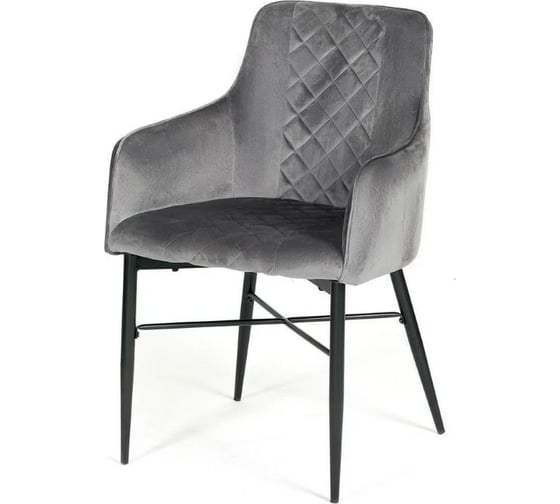 Кресло Tetchair FORZA 5175-2 металл/вельвет, 58x59,5x88 см, серый/черный, G062-40 13294