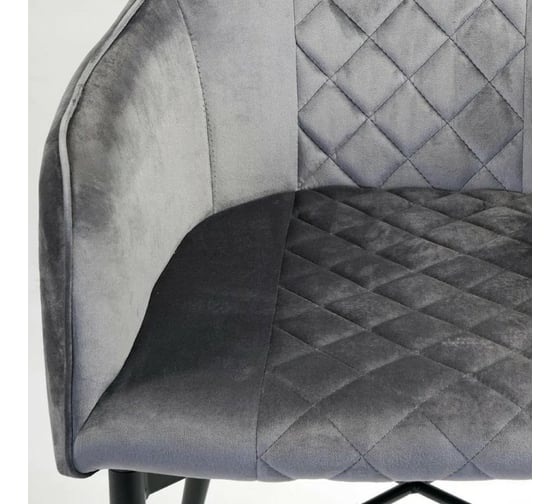 Кресло Tetchair FORZA 5175-2 металл/вельвет, 58x59,5x88 см, серый/черный, G062-40 13294