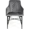 Кресло Tetchair FORZA 5175-2 металл/вельвет, 58x59,5x88 см, серый/черный, G062-40 13294 2