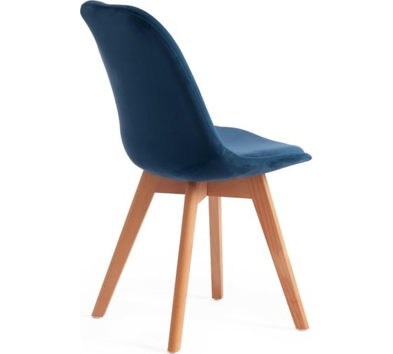 Стул Tetchair TULIP SOFT 74 вельвет/дерево, 54x47x83 см, синий HLR 15852