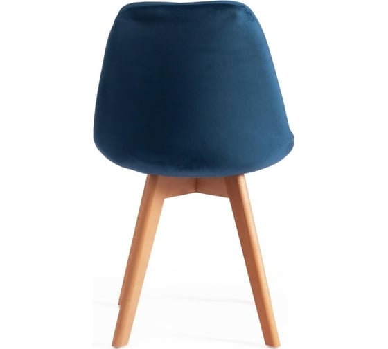 Стул Tetchair TULIP SOFT 74 вельвет/дерево, 54x47x83 см, синий HLR 15852