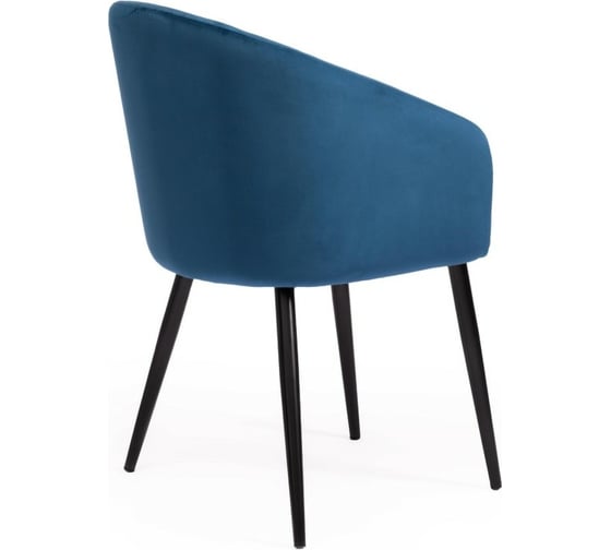 Кресло Tetchair LA FONTAIN 004 вельвет/металл, 60x57x84 см, синий HLR 63/черный 2 шт 15190