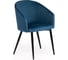 Кресло Tetchair LA FONTAIN 004 вельвет/металл, 60x57x84 см, синий HLR 63/черный 2 шт 15190 1