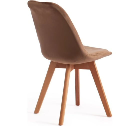Стул Tetchair TULIP SOFT 74 вельвет/дерево, 54x47x83 см, коричневый HLR11/натуральный, 4 шт 15218