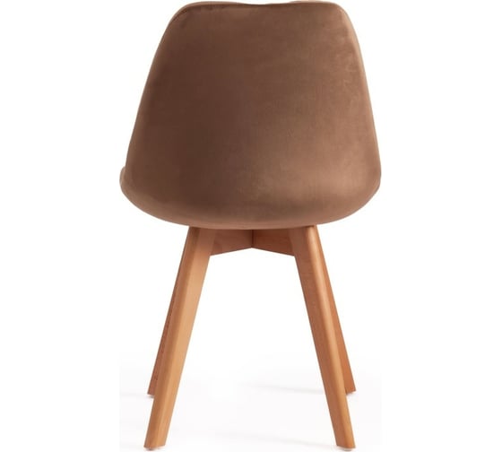 Стул Tetchair TULIP SOFT 74 вельвет/дерево, 54x47x83 см, коричневый HLR11/натуральный, 4 шт 15218