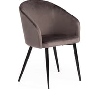 Кресло Tetchair LA FONTAIN 004 вельвет/металл, 60x57x84 см, 2 шт серый HLR 24/черный 15188