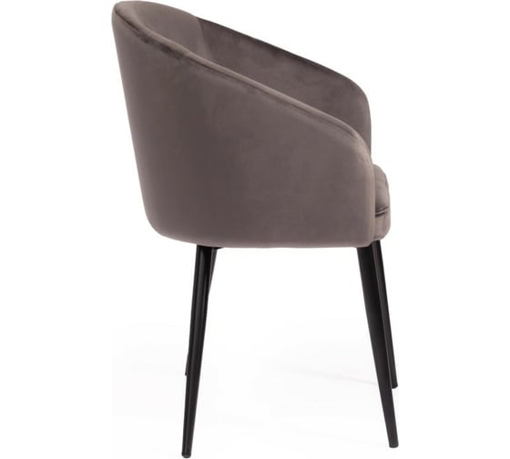 Кресло Tetchair LA FONTAIN 004 вельвет/металл, 60x57x84 см, 2 шт серый HLR 24/черный 15188